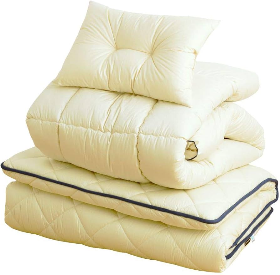 Amazon|お布団工房 日葵 布団セット 3点セット シングル アイボリー